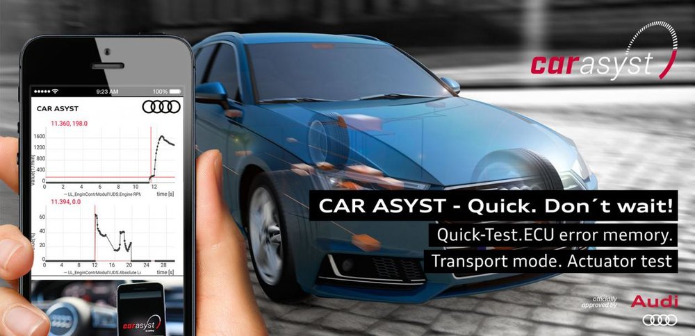 CAR ASYST APP 2.0 for Audi: multi-language-support diagnostic texts, OBD scan tool function and demo version